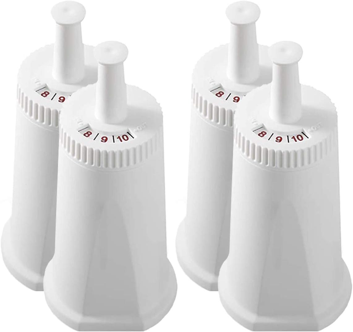 4 Pack Replacement Water Filter Compatible with Breville Sage Claro Swiss For Oracle Barista Bambino Espresso Coffee Machine Part #BES008WHT0NUC1