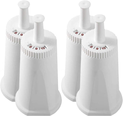 4 Pack Replacement Water Filter Compatible with Breville Sage Claro Swiss For Oracle Barista Bambino Espresso Coffee Machine Part #BES008WHT0NUC1