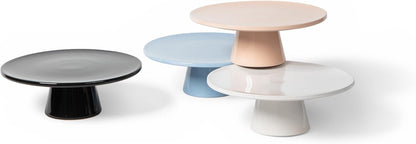 The Cake Stand -10 Inch Ceramic Pedestal Cake Stand with Gloss Finish - Modern Display for Cakes, Cupcakes, Cookies & More - Perfect for Weddings, Birthdays & Baby Showers (Rose)