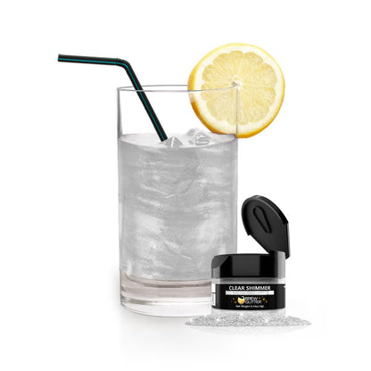 Brew Glitter Clear Edible Drink Glitter 1x 4g Jar for Cocktails, Beer, & Beverages
