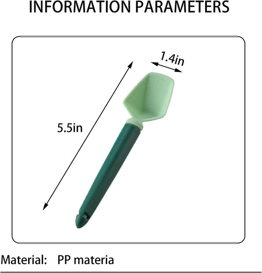 2 SET of 8 PCS Multi-functional sealing clip with measuring spoon Magnetic Coffee Measuring Spoon Sealing Clips with Wall Container Mount, PP materia, Deep Bowl Design (Green)