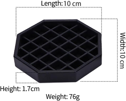 Octagon Coffee Drip Tray by Hard Black Plastic for Coffee Countertop | Drip Tray for Drink Dispenser (4" - 4 Pcs)