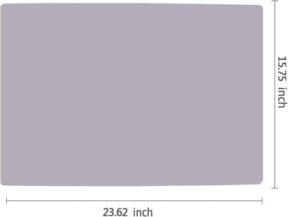 23.62" by 15.75" Extra Large Mulitpurpose Silicone Placemat,Countertop Protector, Kitchen Counter Mat, Table Mat, Heat Resistant, Washable, Non Slip (Gray)…
