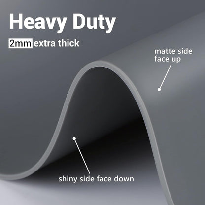 Ewen 31.6x23.5in Heat Resistant Mats for Countertop, 2mm Thick Extra Large Silicone Countertop Protector Mat for Baking Appliances Air Fryer Coffee Maker Kitchen Table Workbench Art Crafts Pad Gray