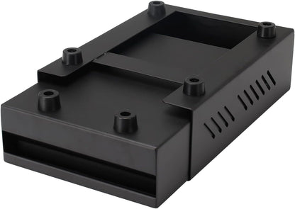 Espresso Knock Box Drawer, Stainless Steel Coffee Ground Container with Removable Rubber Knocking Bar, 9.84 x 7.08 x 3.34 inch (Black)