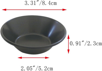 3 Inch Tart Pan, Carbon Steel Pastel De Nata Tins, Nonstick Egg Tart Molds, Mini Round Quiche and Pie Pan for Tartlet, Cupcake, Pudding, Muffin Baking - 8Pcs, Black