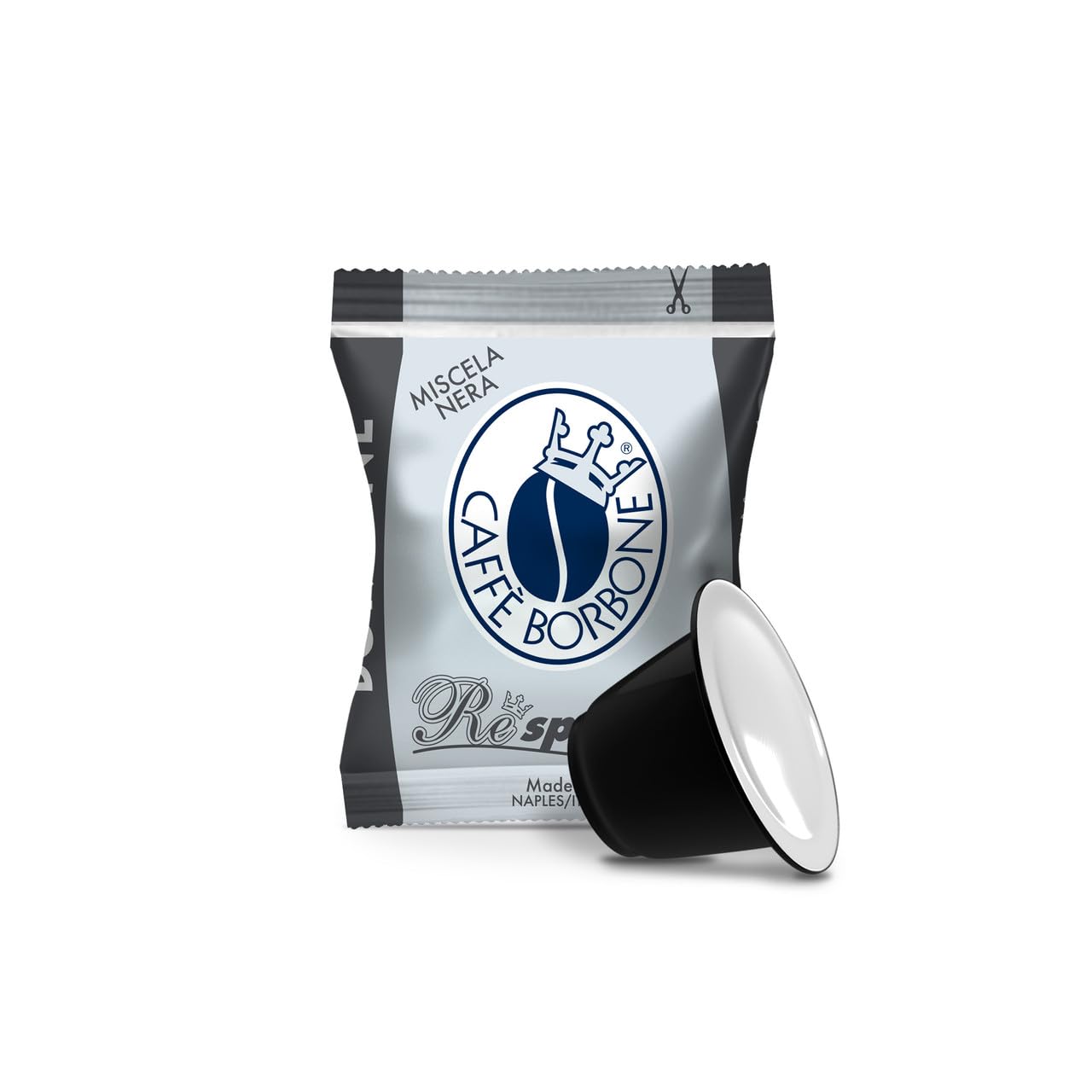 Caffè Borbone Nespresso Compatible Coffee Pods, Black Blend, Freshly Roasted and Packaged in Italy - 50 Individually Wrapped Coffee Pods - Not Compatible with Vertuo