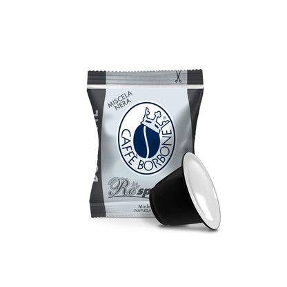 Caffè Borbone Nespresso Compatible Coffee Pods, Black Blend, Freshly Roasted and Packaged in Italy - 50 Individually Wrapped Coffee Pods - Not Compatible with Vertuo