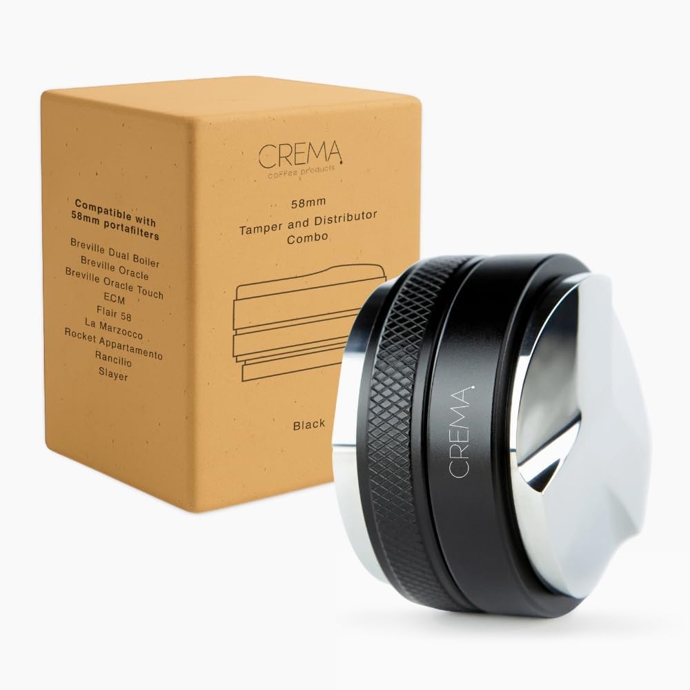 cream coffee products 58.5mm 2 in 1 tamper and distributor black beautiful espresso hand tampers