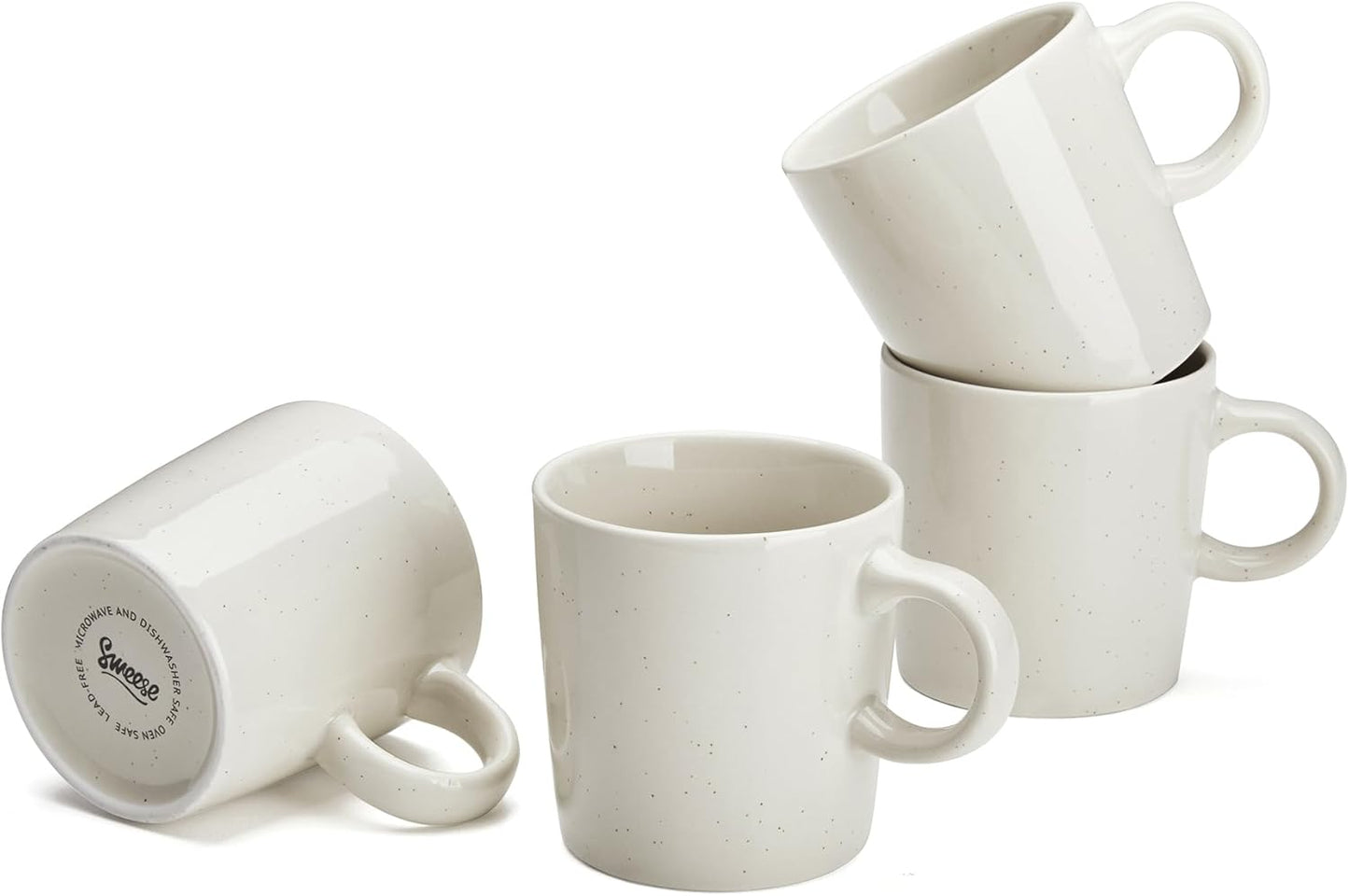Sweese 4-Pack Porcelain Espresso Cups, Dove Grey Superior Durable Professional, 3.5 Fluid Ounces nan nan