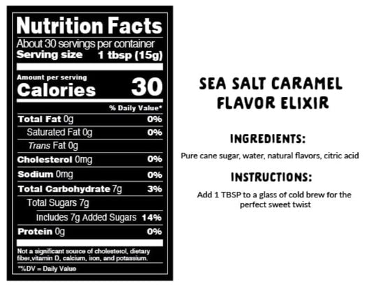 Explorer Caramel Coffee Syrup Flavor, All Natural Gluten Free Flavoring, with Himalayan Sea Salt for Drinks, Lattes, Cocktails & Shakes, 12.7 fl oz