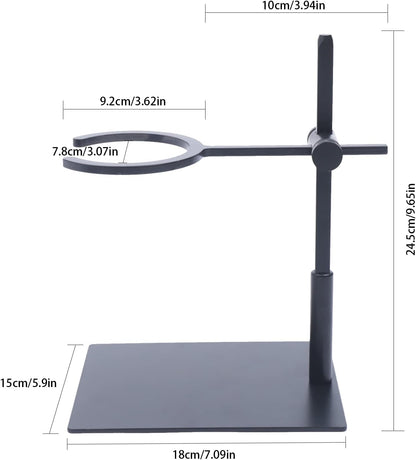 Pour Over Stand Coffee Station, Black Aluminum Pour Over Coffee Dripper Adjustable Coffee Filter Stand Holder for Coffee Connoisseurs, Coffee Lovers for Best Coffee Experience