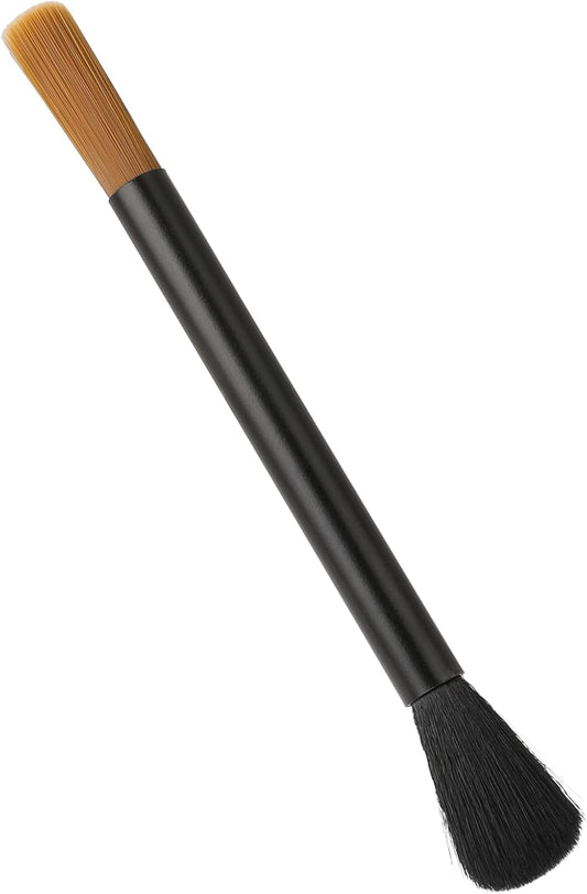 Dual Heade Coffee Grinder Brush, Espresso Machine Cleaning Brush Coffee Pot Brush Professional Coffee Grinder Brush Coffee Bar Brush Nylon Barista Brush Tools for Coffee Machine Toaster Cleaning