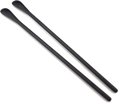 JASHII Black Matte Long Handle Spoon Cocktail Mixing Stirring Spoons Iced Tea Coffee Spoons with 8.6 inch Long Handle Brushed SUS304 Stainless Steel, 3-Piece