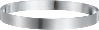 HARFINGTON Round Cake Ring 7.09 x 1 Inch Seamless Stainless Steel Pastry Mousse Dessert Ring Mirror Coating for Baking Cooking English Muffins Crumpet Making Tool