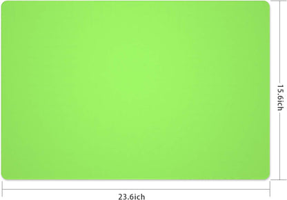 Silicone Placemats, Food-Grade Non-Slip Waterproof, Dining, Stain Resistant, Countertop Protector, Kitchen Counter Mat, Heat Resistant, Baking mat Dishwasher Safe (23.6"×15.7"-2pack, Green)