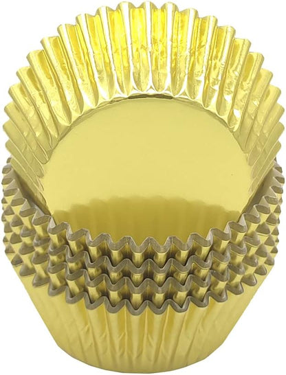 Standard Gold Foil Cupcake Liners Muffin Baking Cups for Party and More, 100-Count