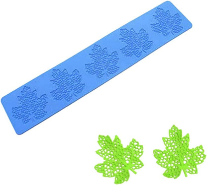 Leaf Mold, 3D Hollow Leaves Mold Silicone Fondant Candle Mold for Cake Cupcake Food Decorations