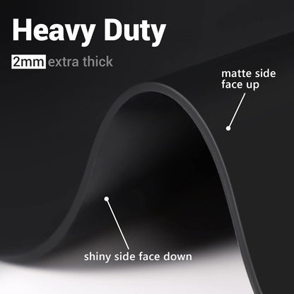 Ewen 25.6x17.7in Large Silicone Kitchen Counter Mat, 2mm Thick Heat Resistant Countertop Protector, Baking Silicone Mat under Air Fryer Toaster Oven Microwave Coffee Maker Cutting Board Drill Black