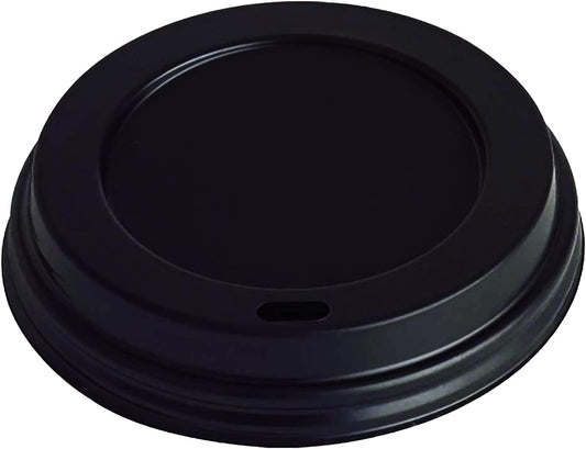 Smygoods Coffee Cup Lids, Dome Lid for 10/24 Ounce Cups, Paper cups, Black, 50 Count [No Cups Included]