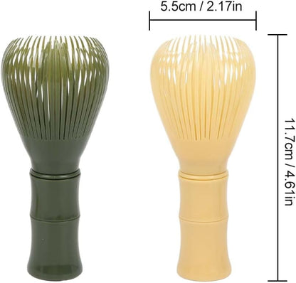 Traditional Matcha Whisk Reusable PP Resin Matcha Whisk Chasen Dishwasher Safe Matcha Stirrer Matcha Green Tea Powder Preparation Prepare Japanese Matcha Tea (Yellow)