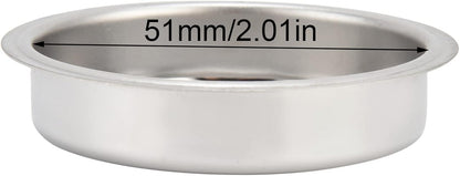 Coffee Machine Blind Filter,51mm Stainless Steel Coffee Machine Backflush Insert Blind Filter Coffee Handle Blind Bowl for Espresso Machine