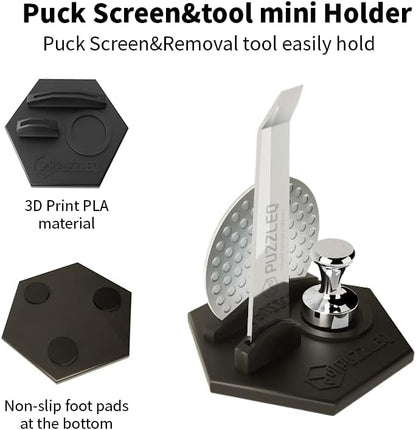 51mm Espresso Accessories Kit, Spring Loaded Calibrated Tamper,mat，WDT Tool，Dosing Funnel，Puck Screen kit，Basket Removal Tool ，Cleaning ClothSet， Fits Espresso Coffee Machines and 51 mm Portafilters