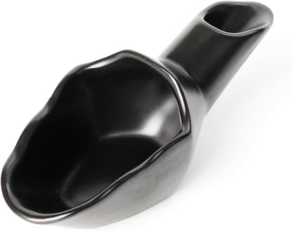 Coffee Bean Measuring Scoop with Funnel Coffee Bean Dosing Cup Ceramic Ground Coffee Spoon For Coffee Tea Sugar Flour (Black)
