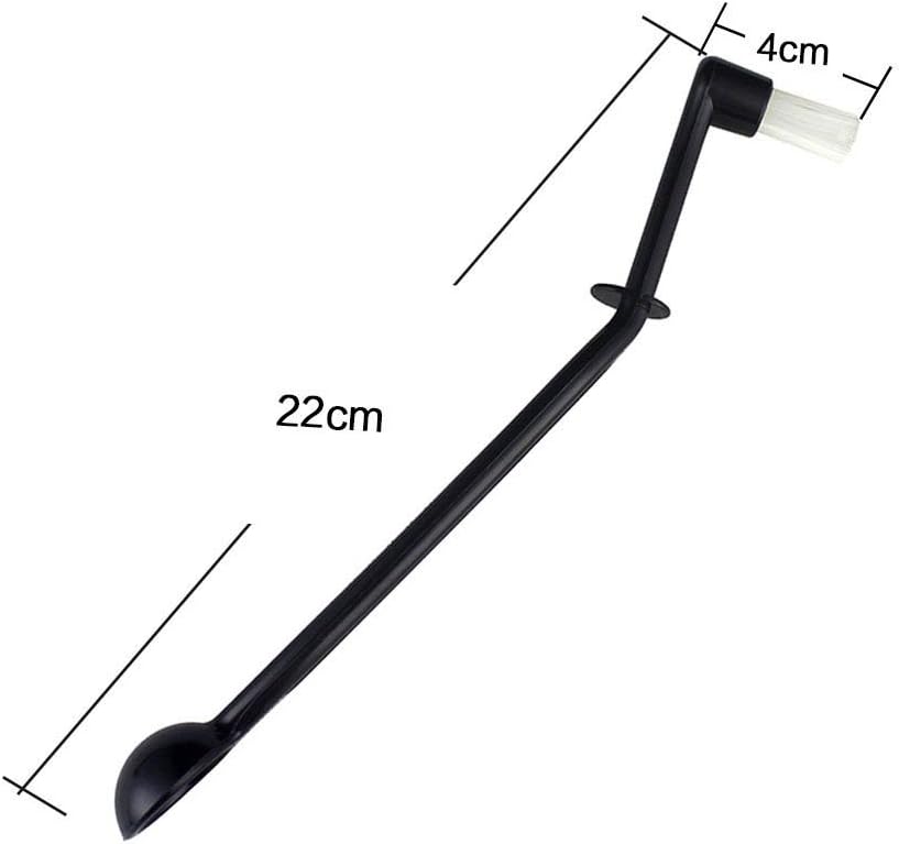 Coffee Machine Brush Cleaner Nylon Espresso Machine Brush Grinder Brush Coffee Cleaning Tool with Spoon (Pack of 2)
