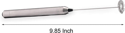 Milk Frother Handheld Electric Milk Foamer Portable Mini Mixer Machine Stainless Steel Touch Handheld Espresso Mixer Battery Operated Frother Coffee Stirrer Maker for Hot Chocolate Coffee