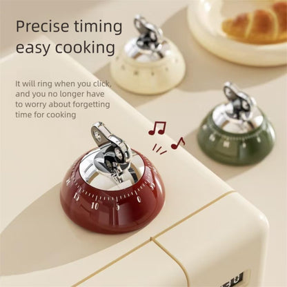 Kitchen Timers for Cooking, 100% Mechanical Cooking Timer，No Batteries Required，Magnetic Back.(red)