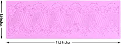 Embossing Lace Fondant Mold, Silicone Molds for Cake Decorating Tool, Multi Circle Flowers Lace Mat Wedding, Cake Lace Molds