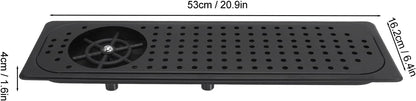 Glass Rinser Cup Washer 304 Stainless Steel Drain Drip Tray Hose Washing Equipment Coffee Shop Bar Glass Sink Rinser (Black B)