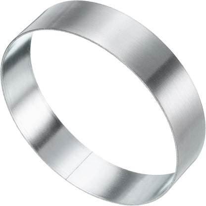 HARFINGTON Round Cake Ring 3.15 x 1 Inch Seamless Stainless Steel Pastry Mousse Dessert Ring Mirror Coating for Baking Cooking English Muffins Crumpet Making Tool