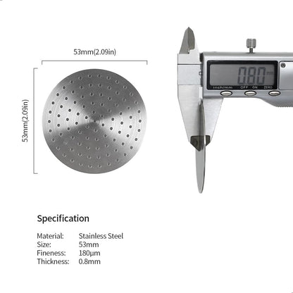 watchget 53 Espresso Puck Screen - 0.8mm Thickness Espresso Screen Double-layer Lower Shower Screen with Magnetic Nail Metal Reusable Filter for 54mm Protafilter Basket Stainless Steel Coffee Filter