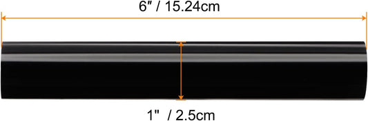 HARFINGTON Acrylic Clay Roller 6 Inch x 1 Inch Solid Non-Stick Plastic Round Tube Roller Polymer Clay Rod Fondant Rolling Pin for Shaping, Sculpting, Modeling DIY Crafts, Black