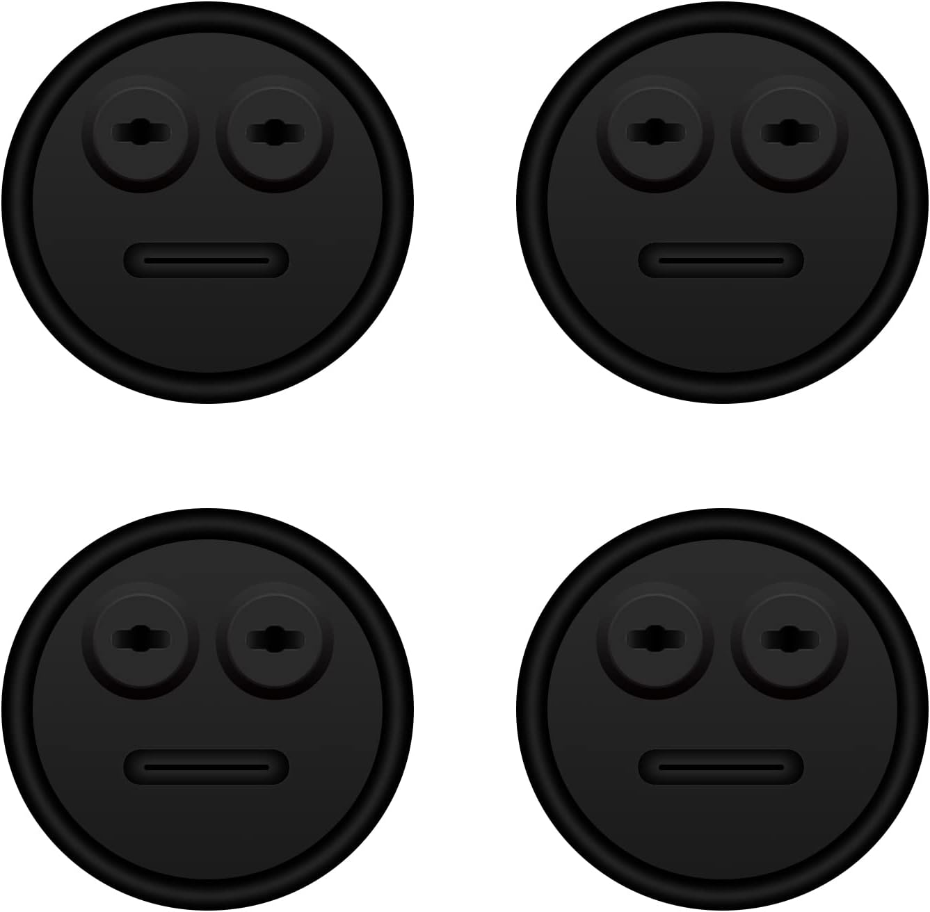 4-Pack Temp Probe Grommet for BBQ Grills, Replacement for Weber 85037 Smokey Mountain Accessories, and Other Smoker Grills DIY Thermometer Probe Port (Black)