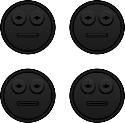 4-Pack Temp Probe Grommet for BBQ Grills, Replacement for Weber 85037 Smokey Mountain Accessories, and Other Smoker Grills DIY Thermometer Probe Port (Black)