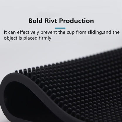 Reusable Bar Mat for Coffee Maker Mats, Countertop Spill Mats, 6" x 12" Black Dish Drying Mat