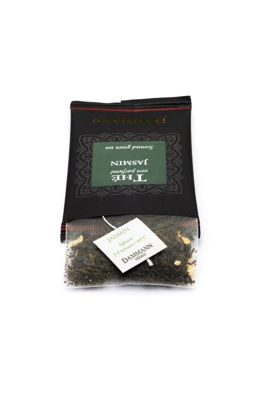 Dammann Freres Sachets, Vert Au Jasmin Tea Bags, Premium Gourmet French Jasmine Green Tea, Individually Wrapped, 24 Count (Single Pack)