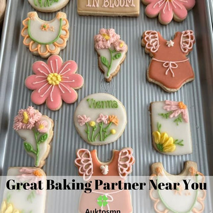 Wildflower Baby Shower Cookie Cutters Set - 7-Piece - Stainless Steel - Dishwasher Safe - Perfect for Baby in Bloom Baby Girl Baby Shower
