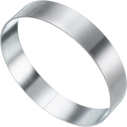 HARFINGTON Round Cake Ring 3.54 x 1 Inch Seamless Stainless Steel Pastry Mousse Dessert Ring Mirror Coating for Baking Cooking English Muffins Crumpet Making Tool