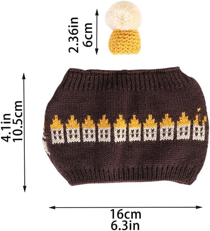 Tea Cozy Suitable for a 600ml,20oz Tea Pot,Teapot Warmer -100% Acrylic Fibers Filling,Two Piece (Brown House)
