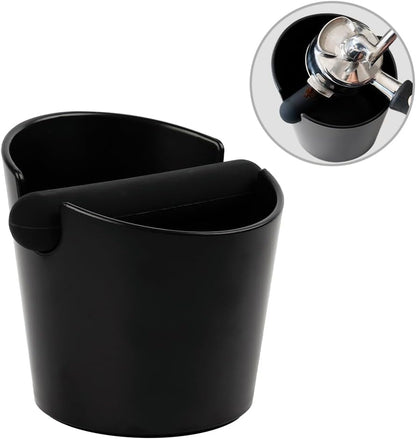watchget Coffee Knock Box - 4.8 Inch Shock-Absorbent Barista Style Espresso Dump Bin with Removable Knock Bar and Non-Slip Base, Durable Coffee Bin for Home and Cafe