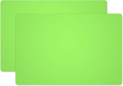 Silicone Placemats, Food-Grade Non-Slip Waterproof, Dining, Stain Resistant, Countertop Protector, Kitchen Counter Mat, Heat Resistant, Baking mat Dishwasher Safe (23.6"×15.7"-2pack, Green)
