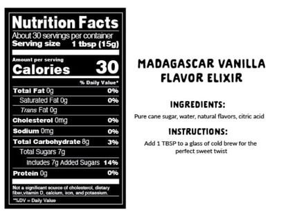 Explorer Vanilla Coffee Syrup Flavor, All Natural Gluten Free Flavoring for Drinks, Lattes, Cocktails & Shakes, 12.7 fl oz