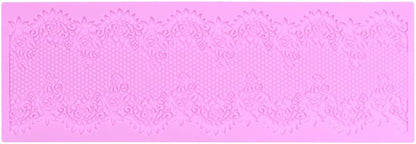 Embossing Lace Fondant Mold, Silicone Molds for Cake Decorating Tool, Multi Circle Flowers Lace Mat Wedding, Cake Lace Molds