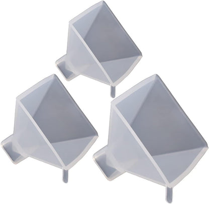 3 Pack Silicone Pyramid Molds - Resin Releasing, Soap Making, Animal Shapes - Home Decor & Candle Making
