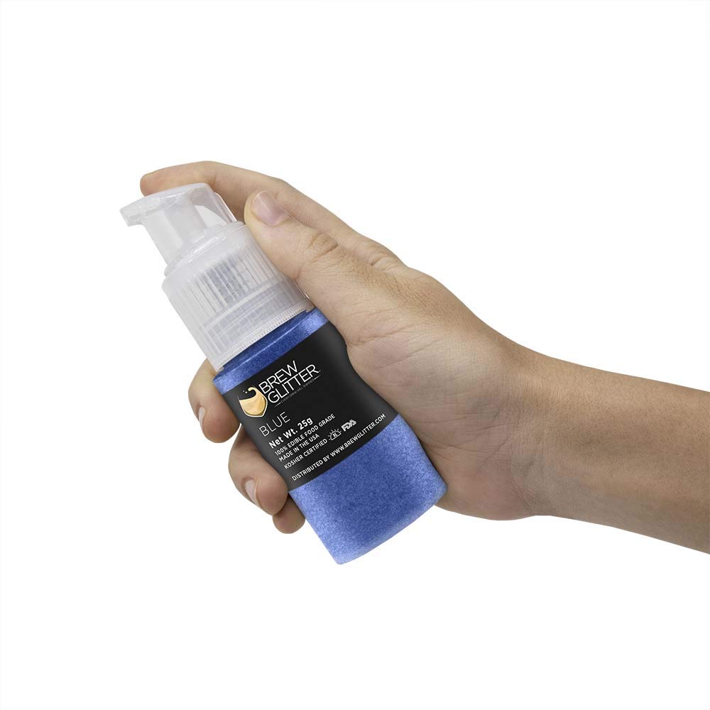 Brew Glitter - Blue Edible Glitter (25g 1x Pump) for Beer, Cocktails, Mocktails and Other Beverages