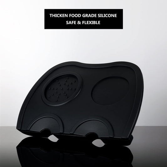 Coffee Tamper Mat Silicone Corner Tamping Mat (Large)
